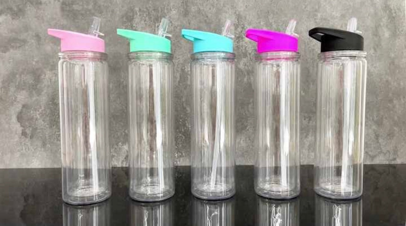 Large acrylic Snow Globe Drink Bottle