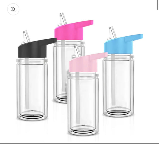 10oz acrylic Drink Bottle Snow Globe Short
